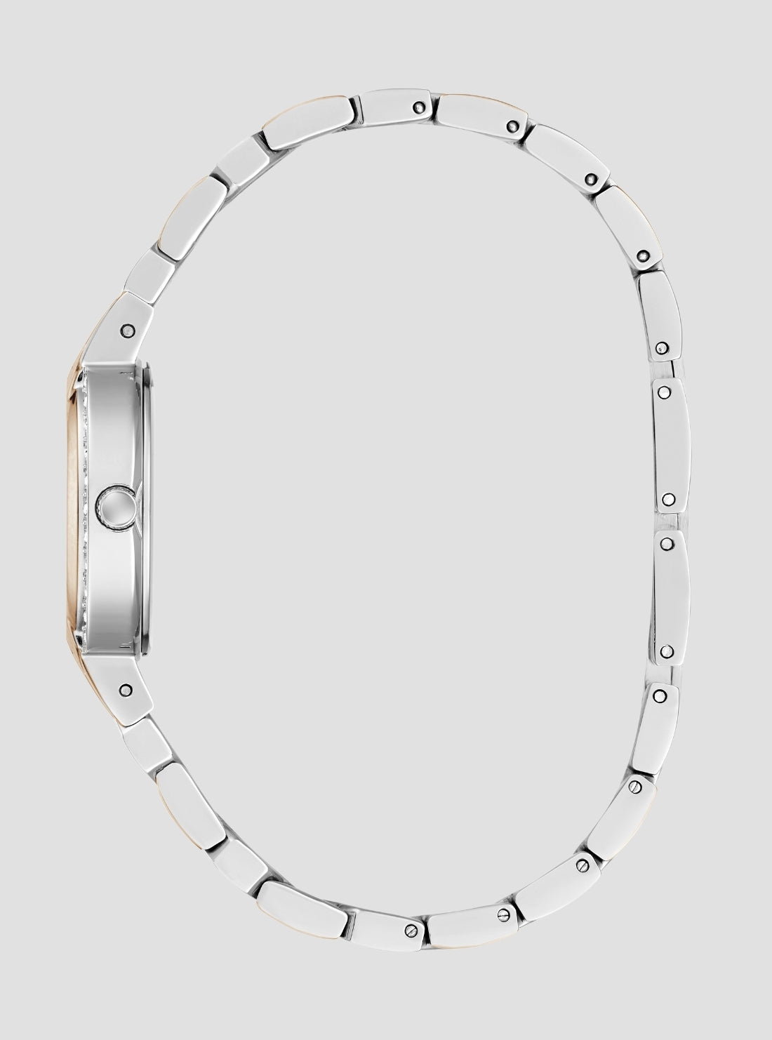 GUESS Accessories Silver Rose-Gold Viola Crystal Watch GW1092L5 Side View 