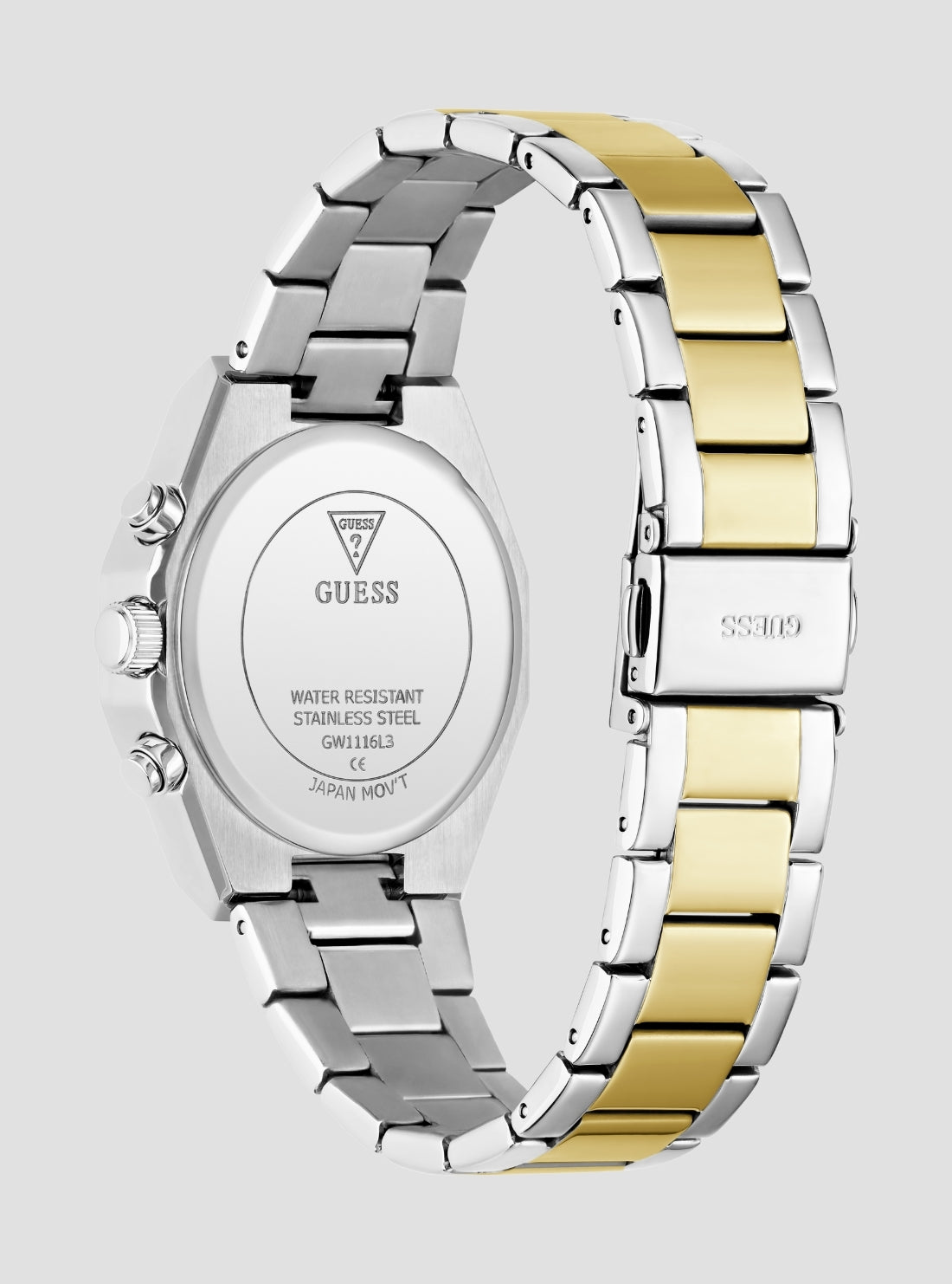 GUESS Accessories Silver Gold Selina Multifunction Watch GW1116L3 Back View