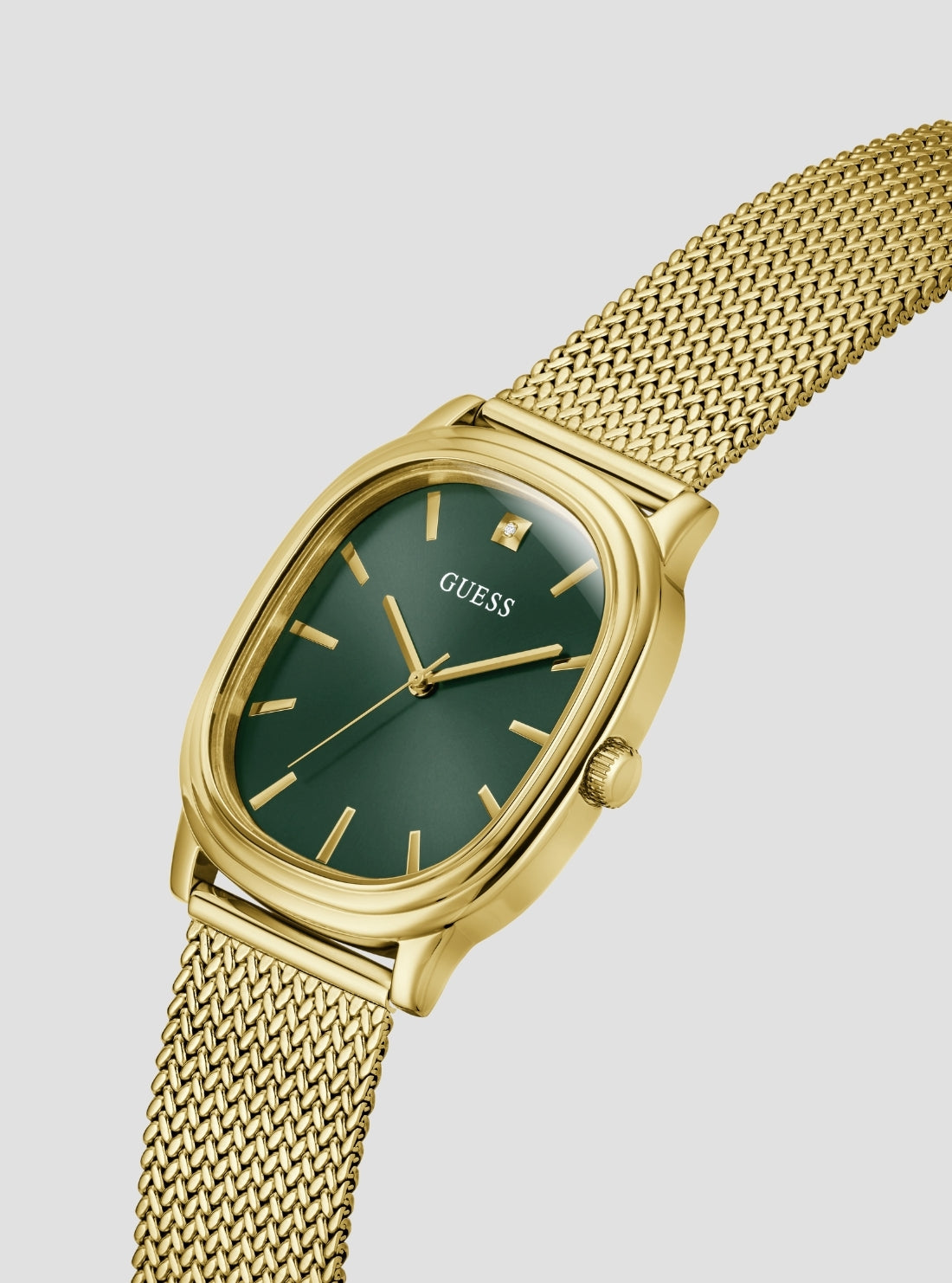 GUESS Accessories Gold Green Dial Felix Watch GW1124G2 Side View