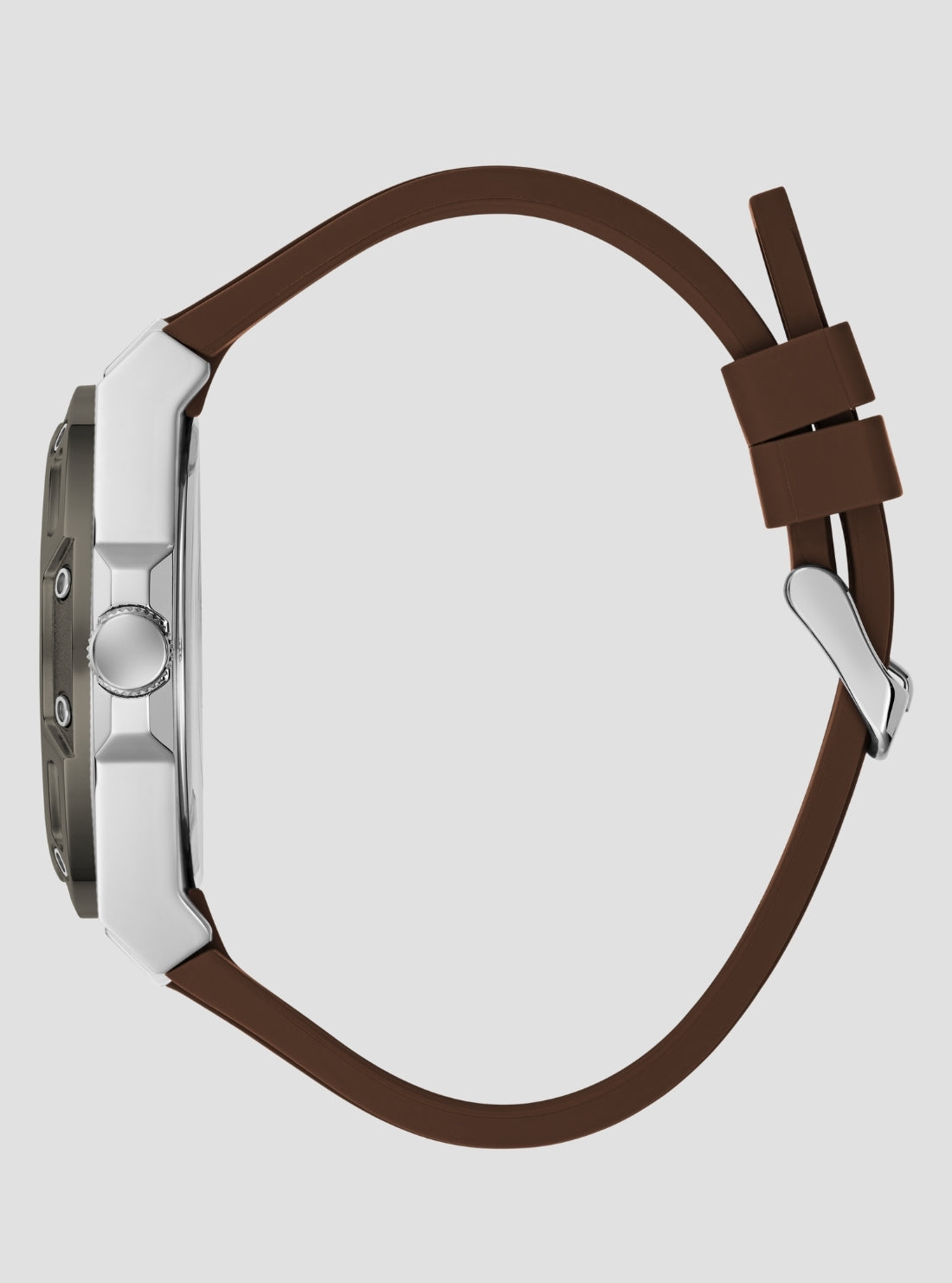 Brown Carver Blue Dial Watch