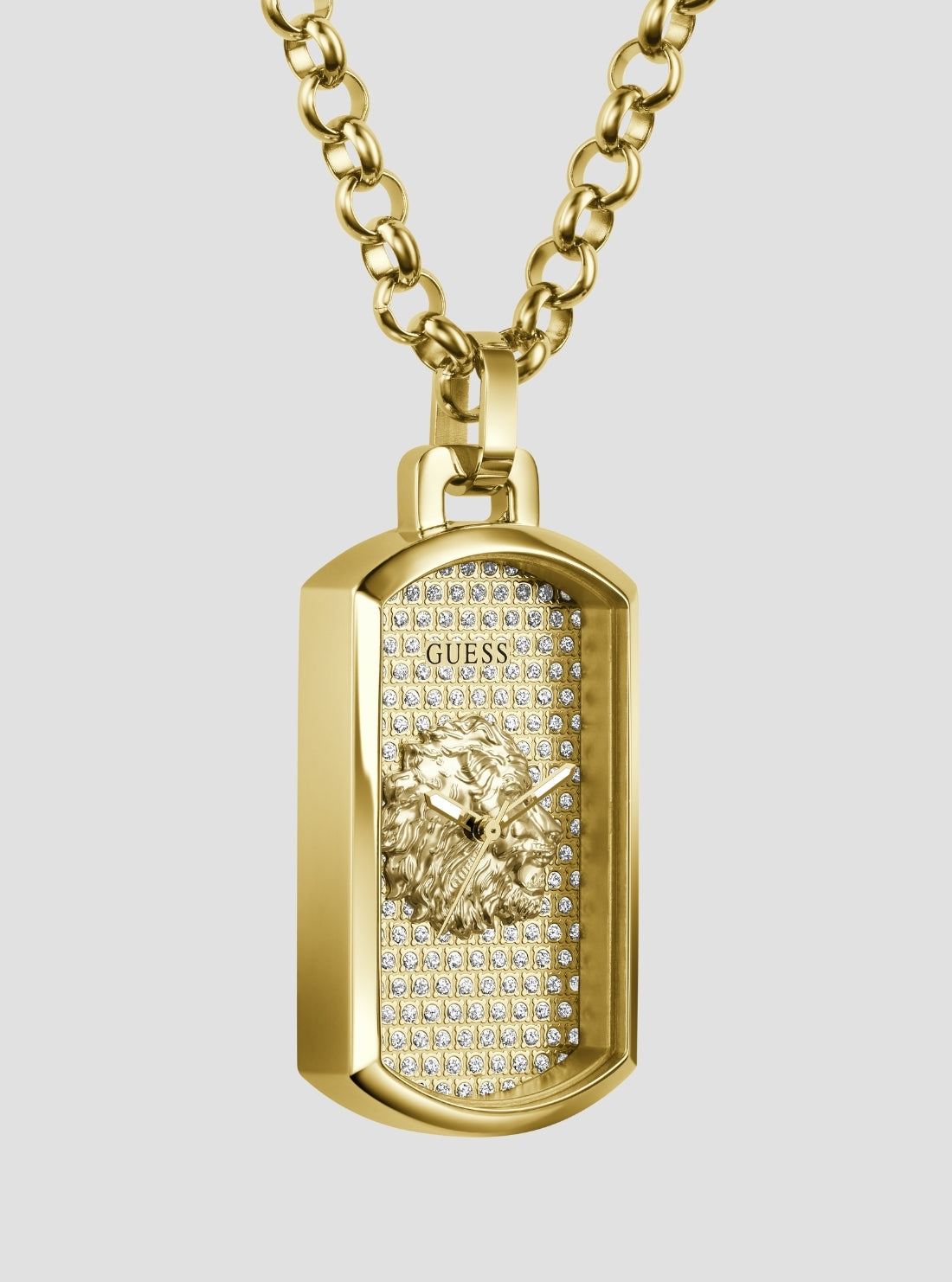 GUESS Accessories Gold Kane Pendant Watch GW1141G2 Side View