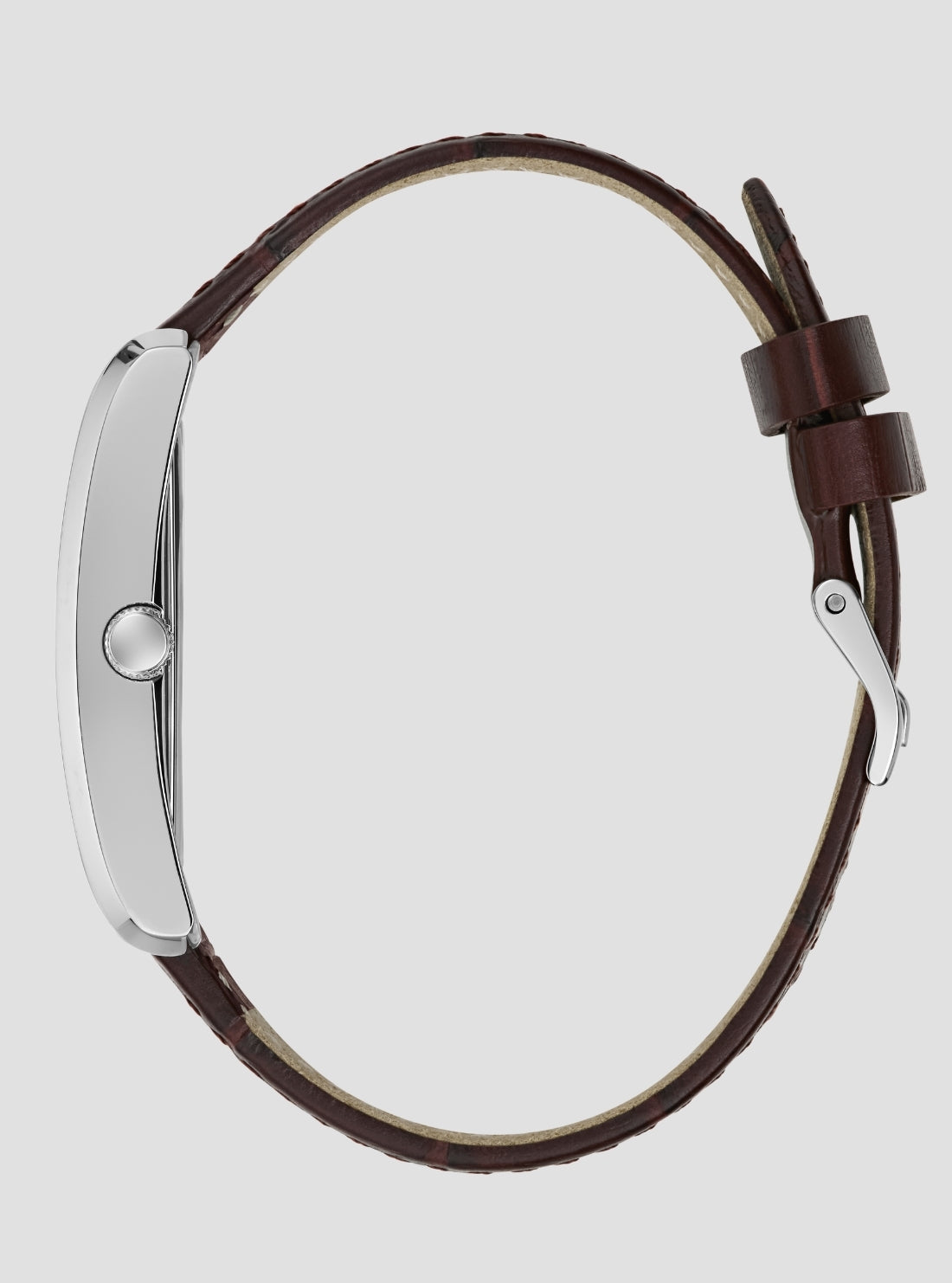 GUESS Accessories Silver Hugh Rectangular Watch GW1152G1 Side View