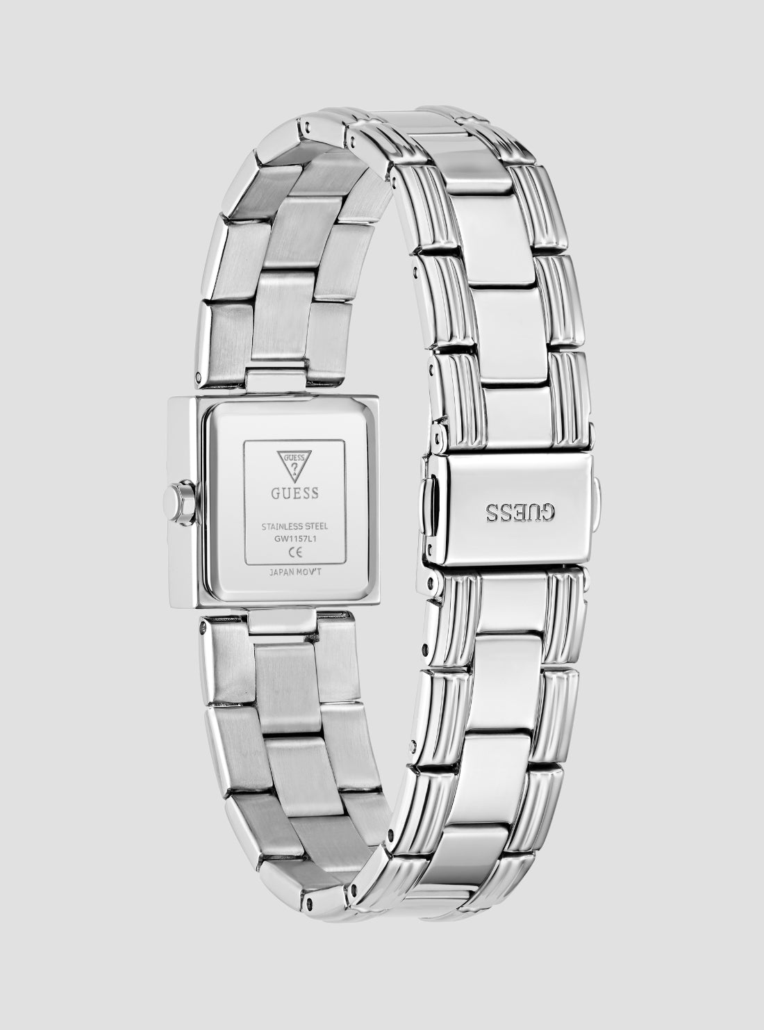 GUESS Accessories Silver Taylor Crystal Watch GW1157L1 Back View