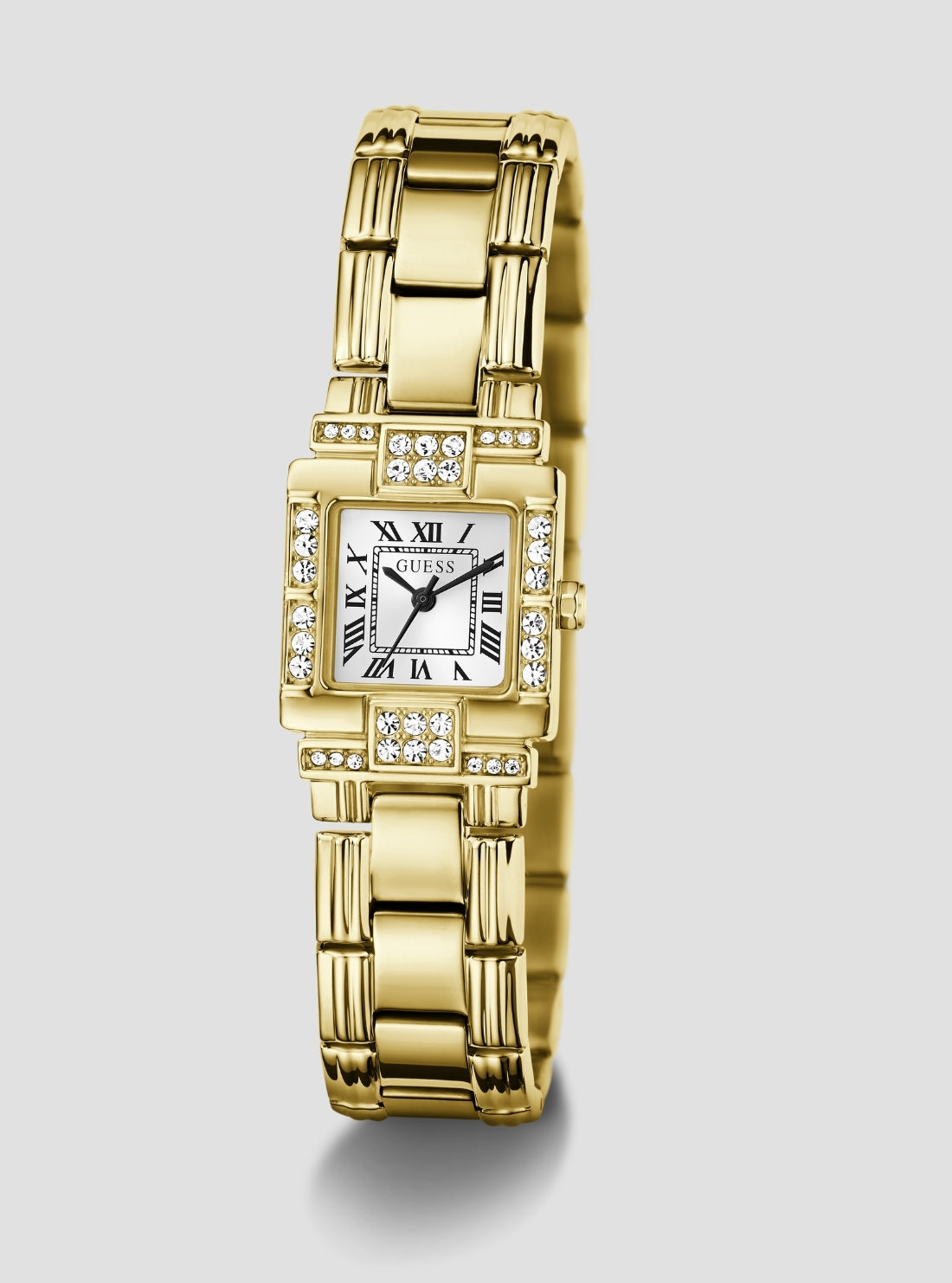 GUESS Accessories Gold Taylor Crystal Watch GW1157L2 Front Side View