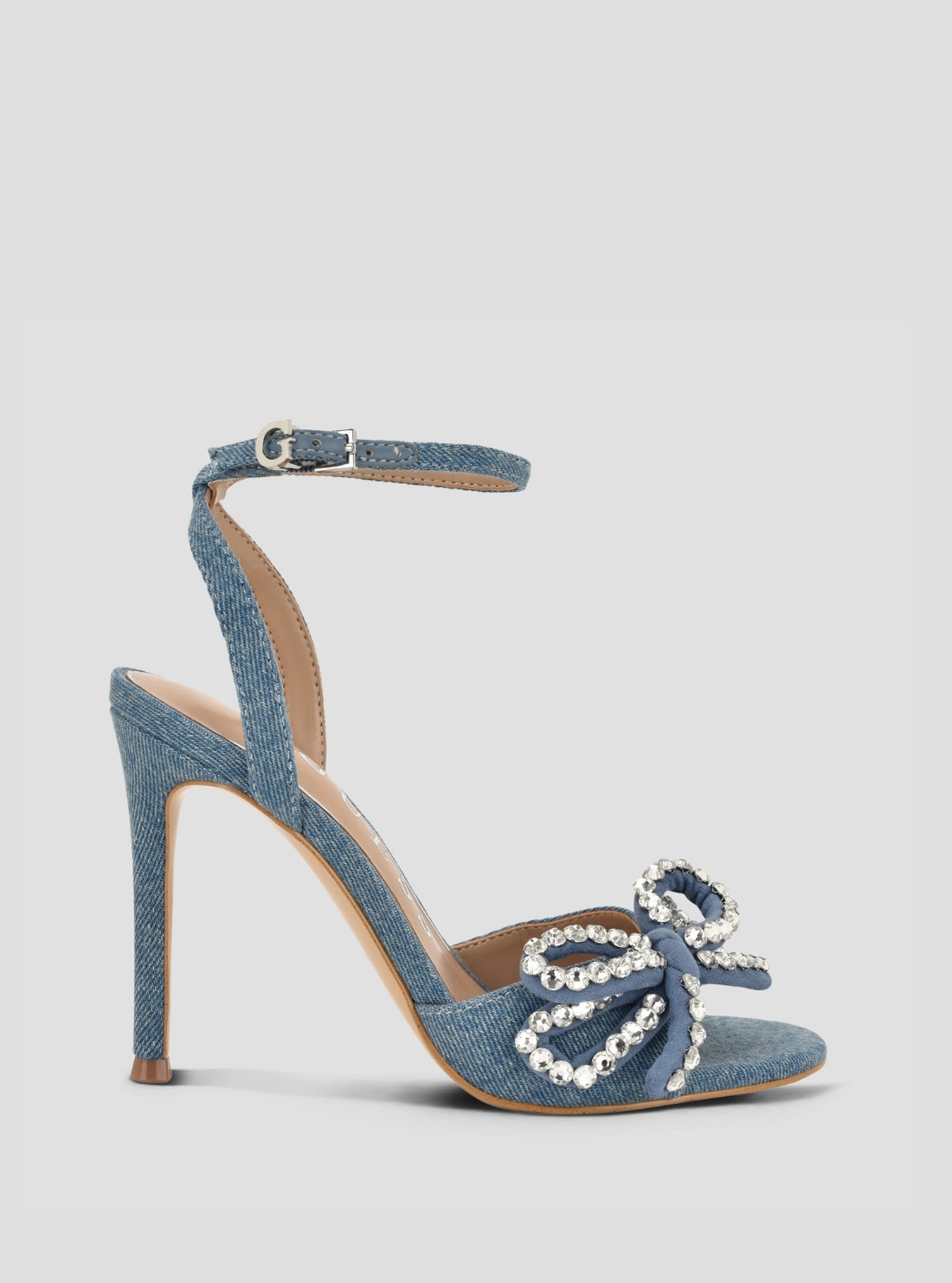 GUESS Footwear Blue Charmin Heeled Sandals CHARMIN3 Side View