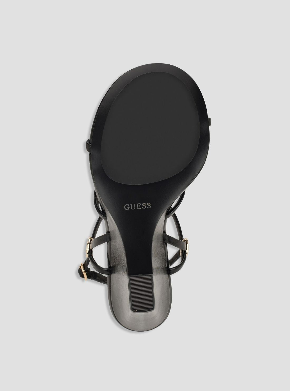 GUESS Footwear Black Devve Wedge Sandals DEVVE  Bottom View