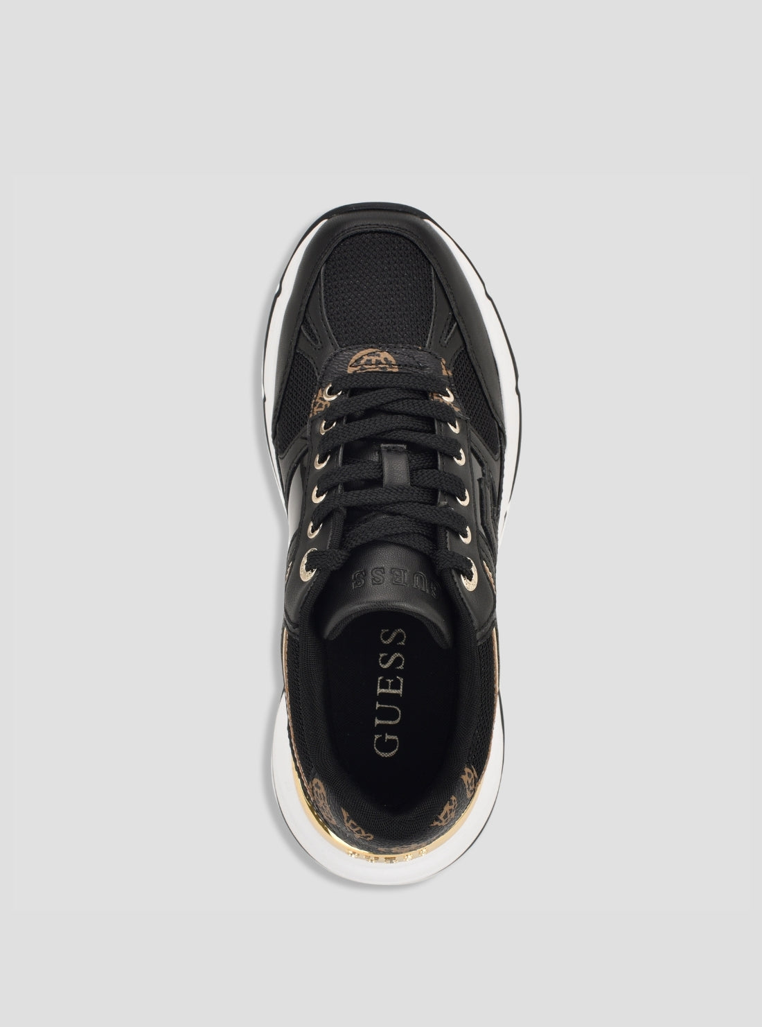 GUESS Footwear Black Fonzi Sneakers FONZI Top View