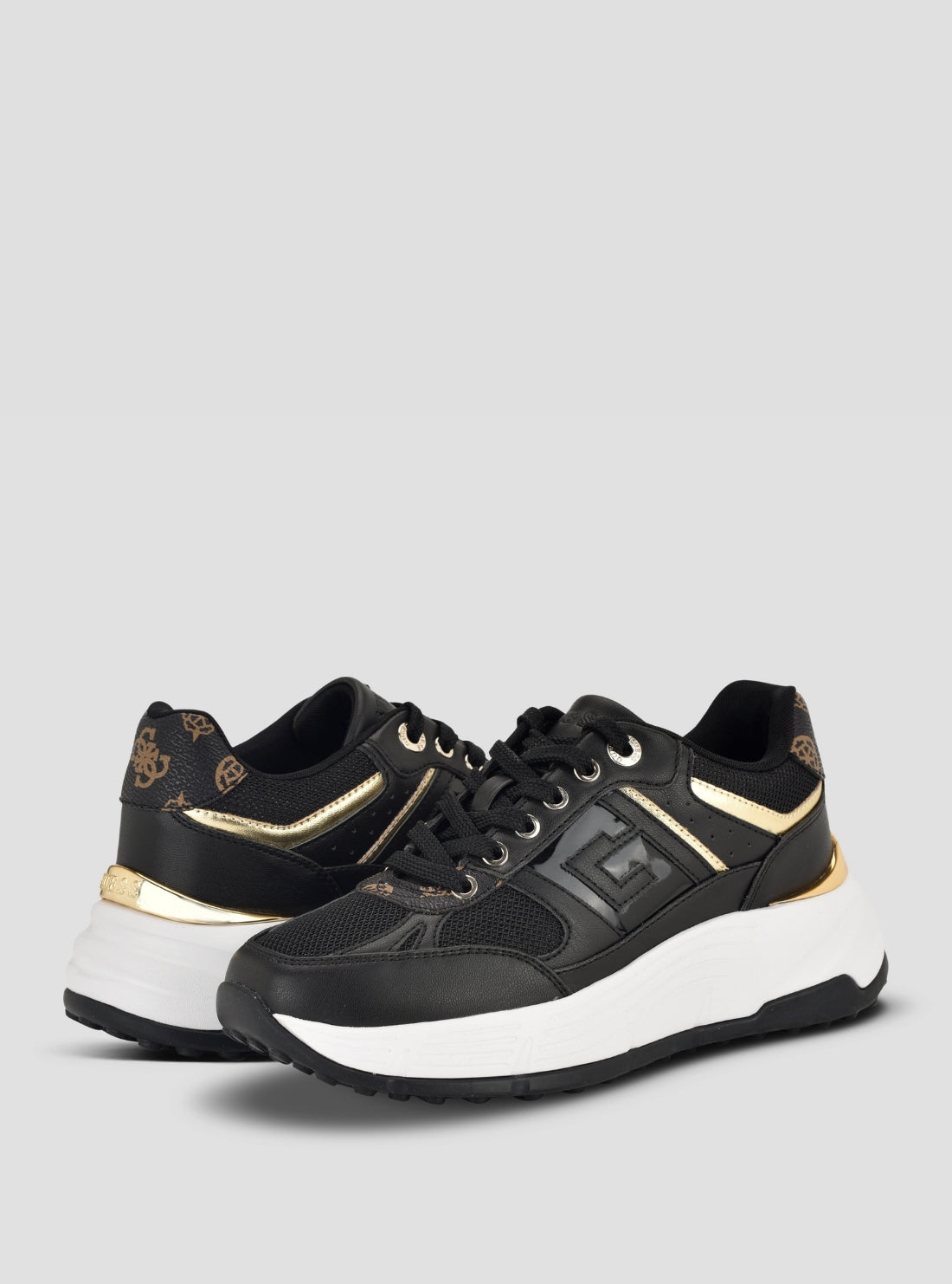 GUESS Footwear Black Fonzi Sneakers FONZI Front Side View_2