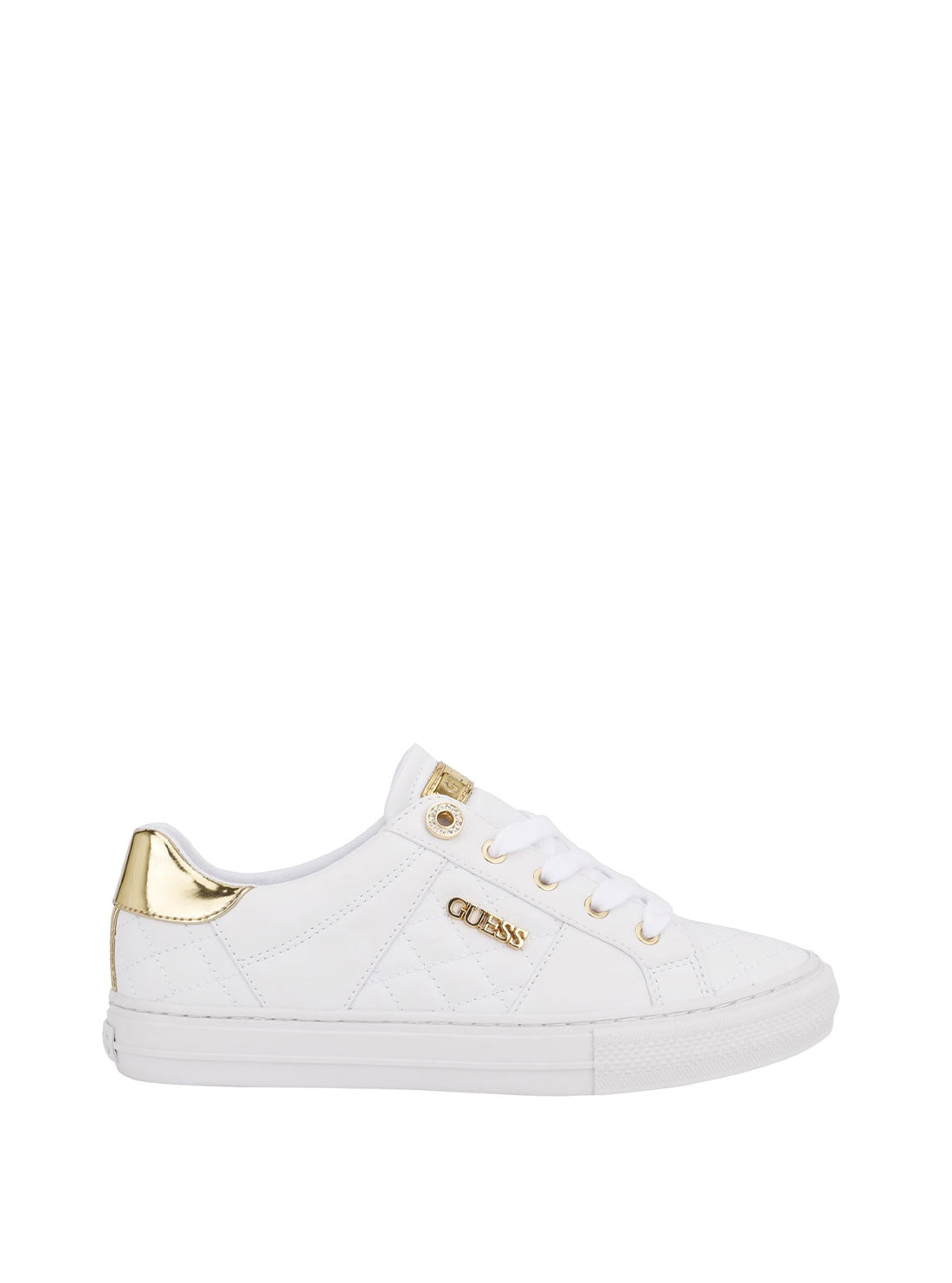 GUESS White Gold Loven Low-Top Sneakers side view