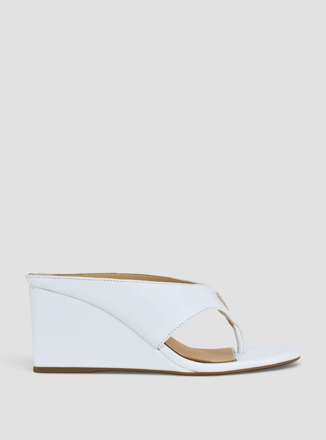 GUESS Womens White Marchon Wedge Sandals MARCHON Side View