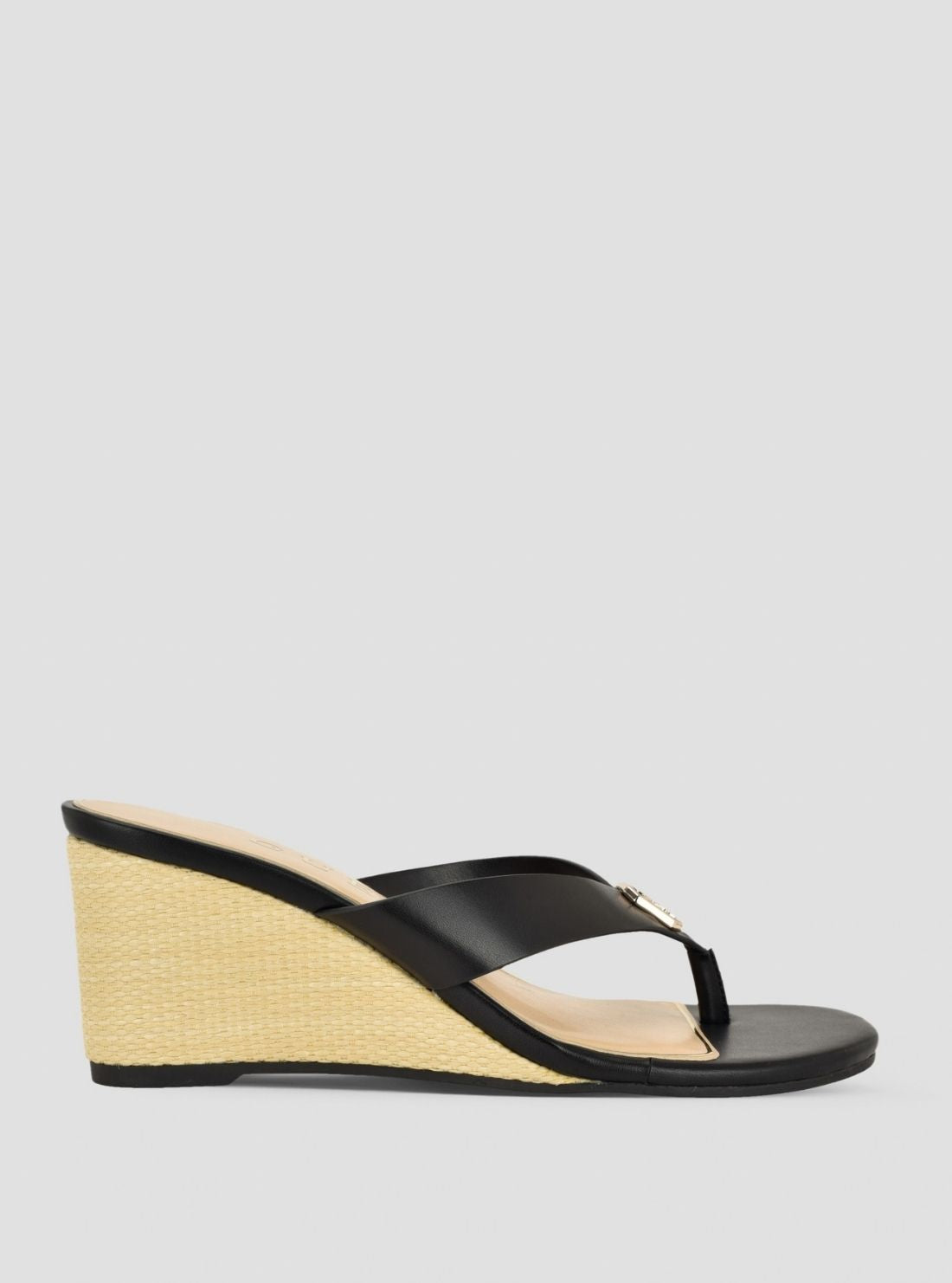 GUESS Footwear Black Milda Wedge Sandals MILDA Side View1