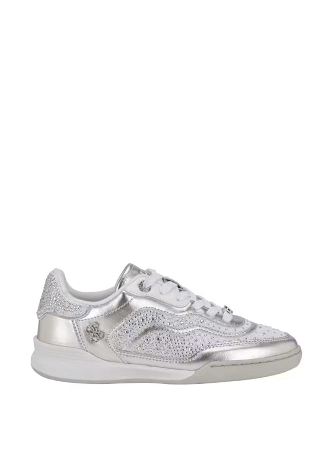 Silver Pritie Low-Top Sneakers