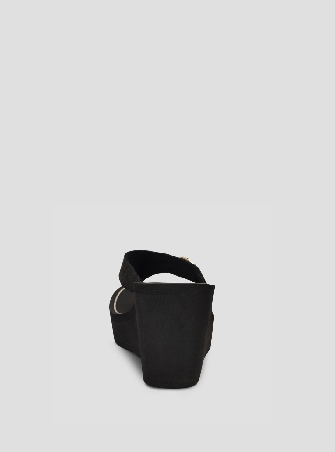 GUESS Footwear Black Shai Wedge Sandals SHAI Back View
