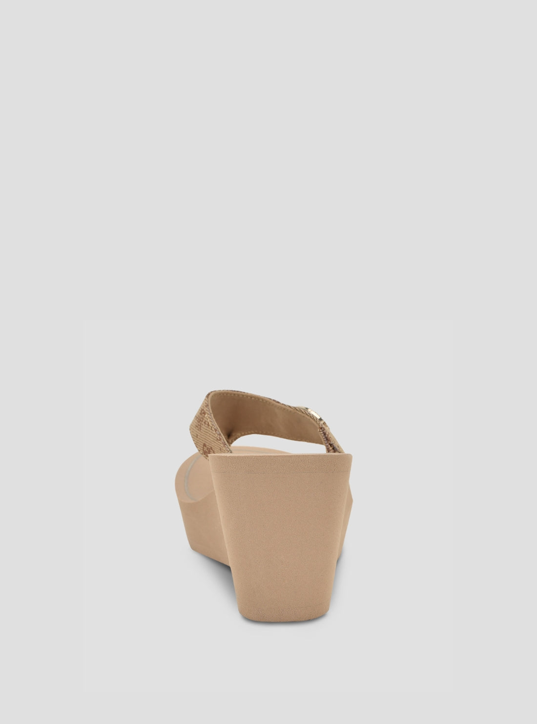 GUESS Footwear Beige Shai Wedge Sandals SHAI Back View