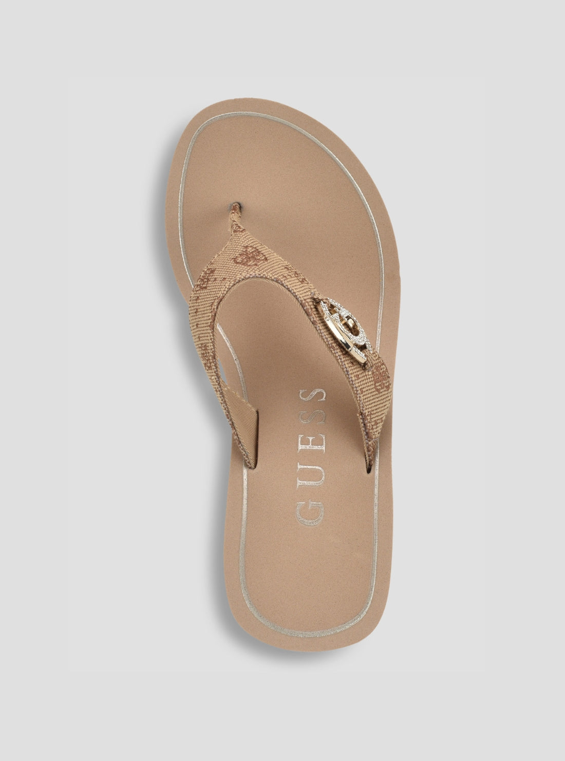 GUESS Footwear Beige Shai Wedge Sandals SHAI Top View