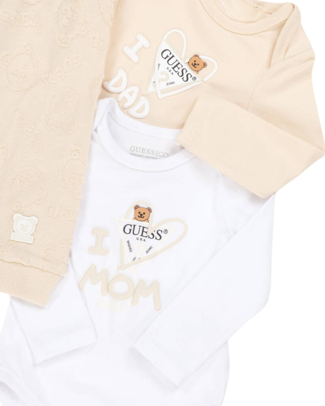 Beige and White "I love" Onesie and Pant Set (0-12m)