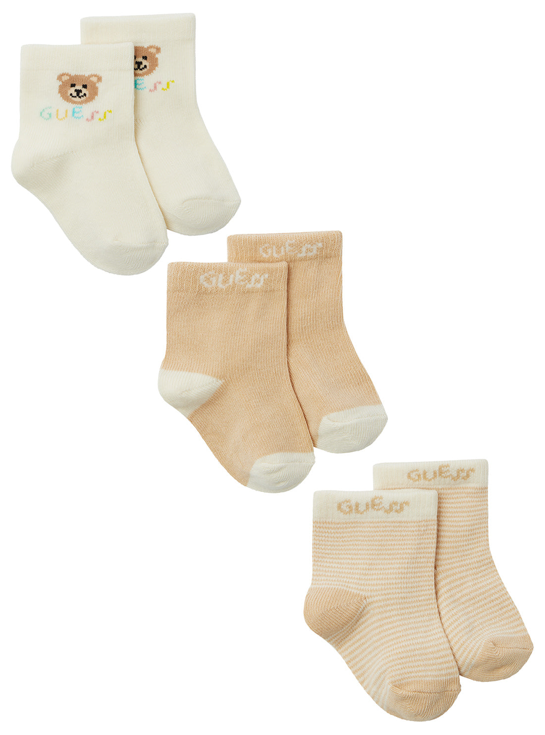 Beige 3 Piece Socks Set