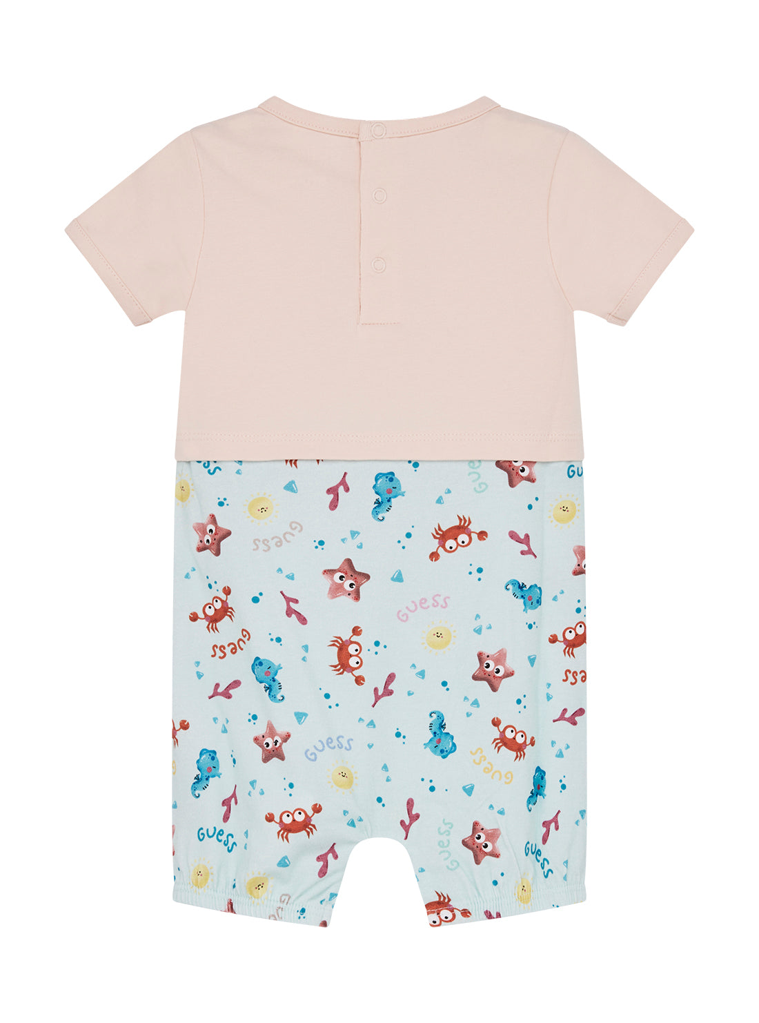 GUESS Kids Eco Multi Colour Jersey Shortie (0–12m) H5GW10K6YW1 Back View