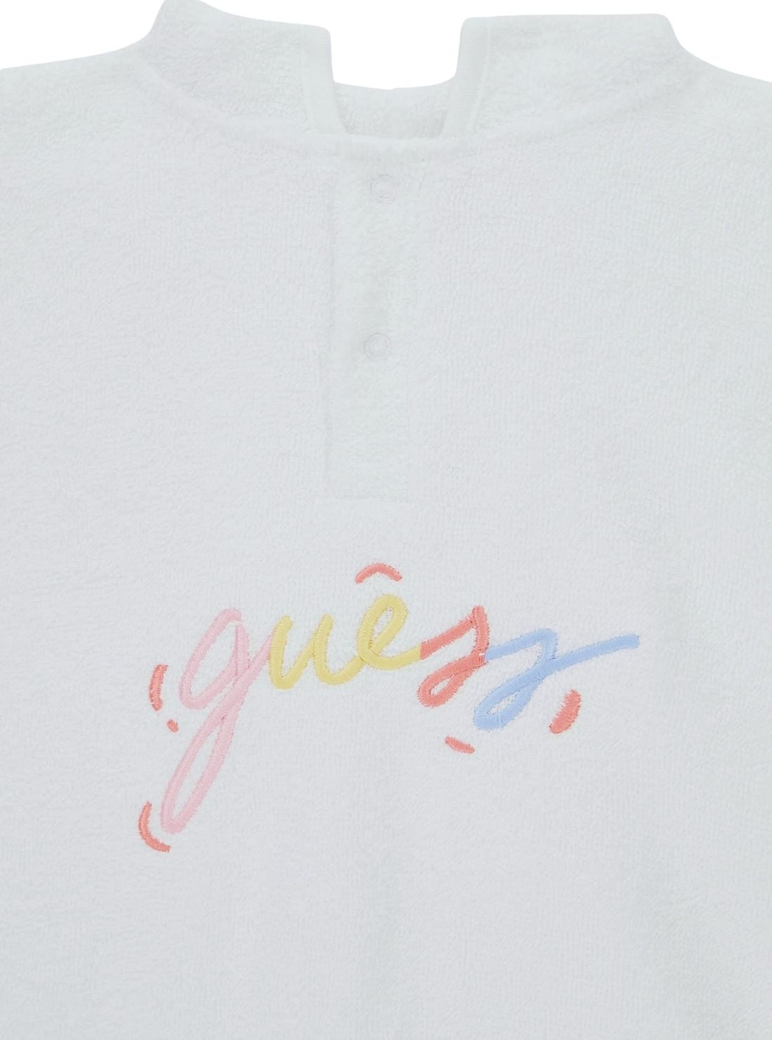 GUESS Kids White Logo Baby Poncho Towel H6GZ09KCCK1 Detail View