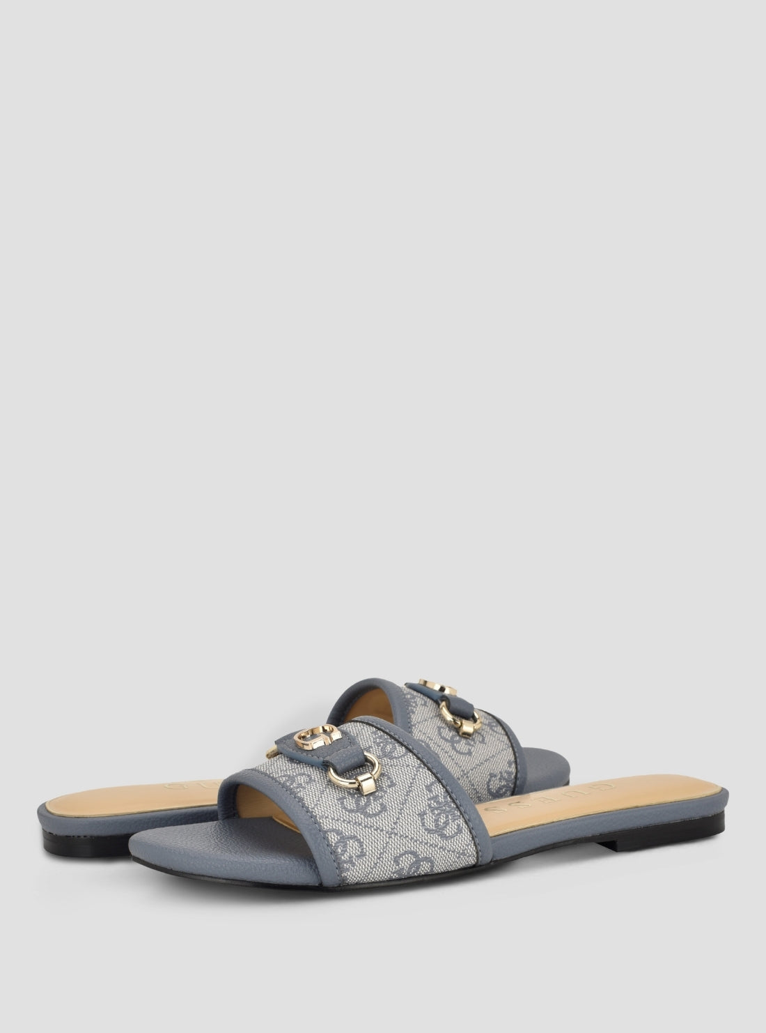 GUESS Footwear Light Grey Hammin Sandals HAMMIN Front Side View