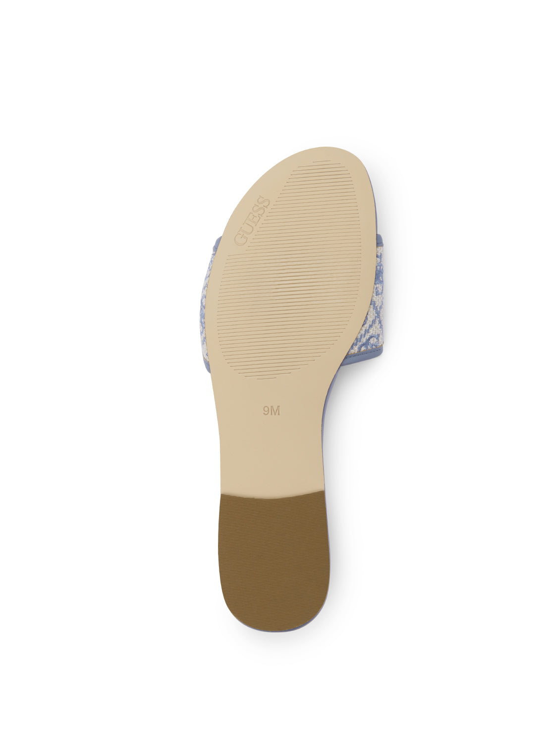 guess womens Blue Logo Hammi Slide Sandals under view