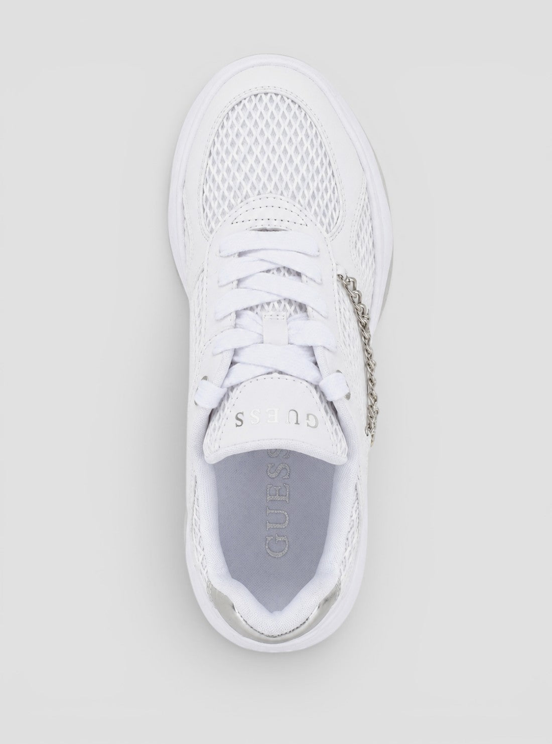 GUESS Womens White Harpaa Sneakers HARPAA Top View