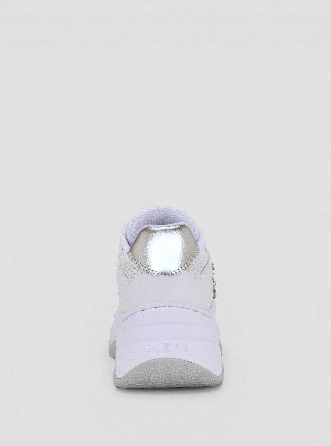 GUESS Womens White Harpaa Sneakers HARPAA Back View