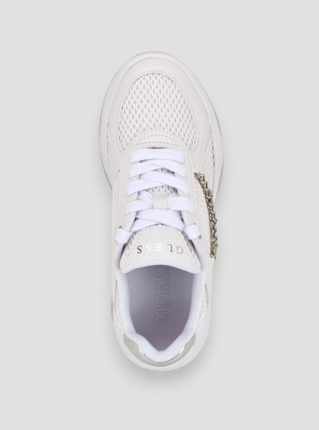 GUESS Womens White Harpaa Sneakers HARPAA Top View