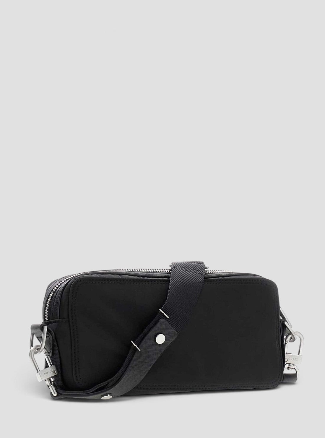 GUESS Mens Black Berlin Small Camera Bag HMBENYP6250 Back View