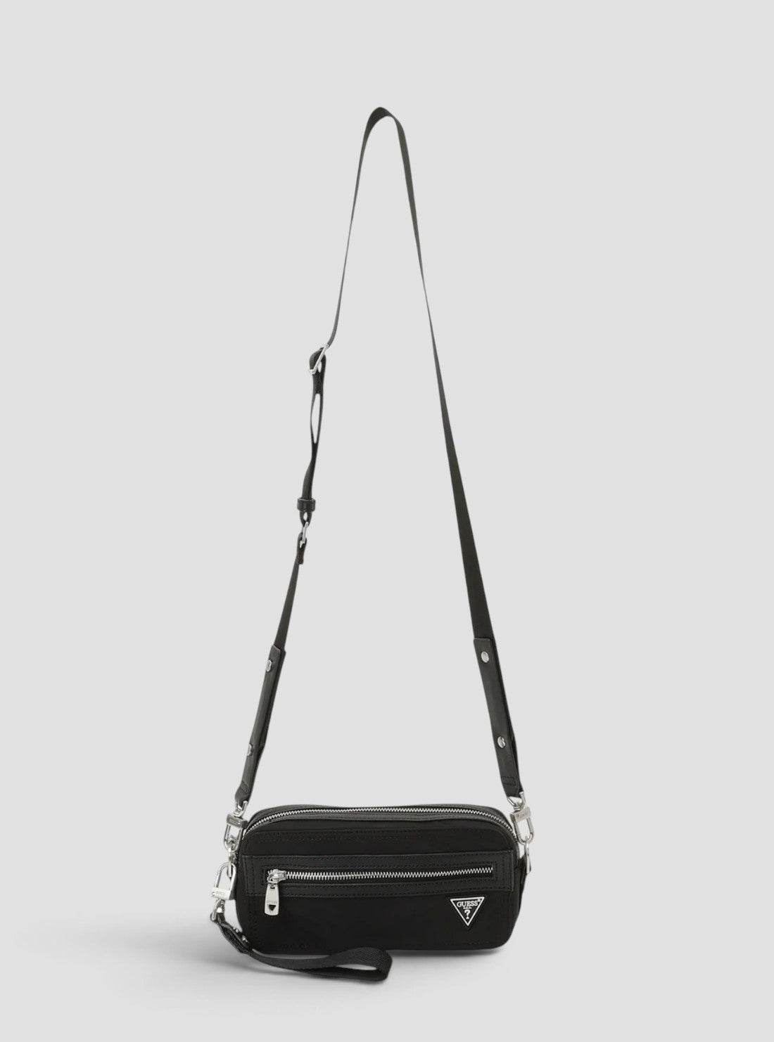 GUESS Mens Black Berlin Small Camera Bag HMBENYP6250 Full View
