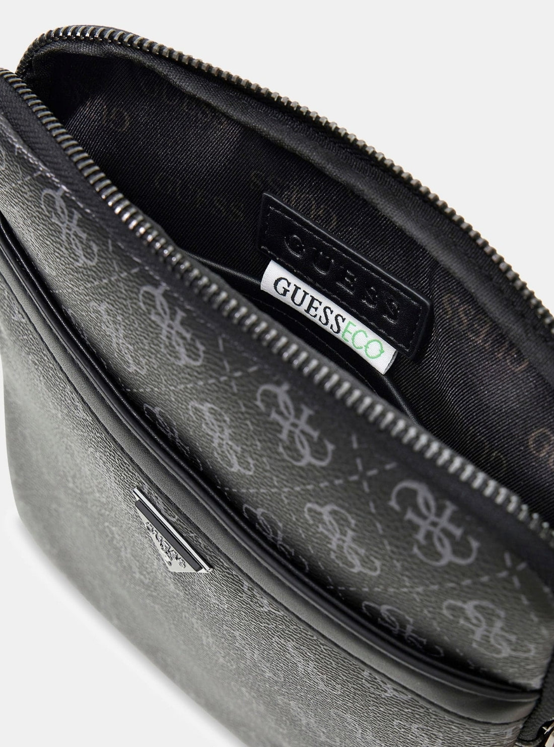 GUES Black Milano Smart Mini Crossbody Bag HMEVZLP2223  Inside View