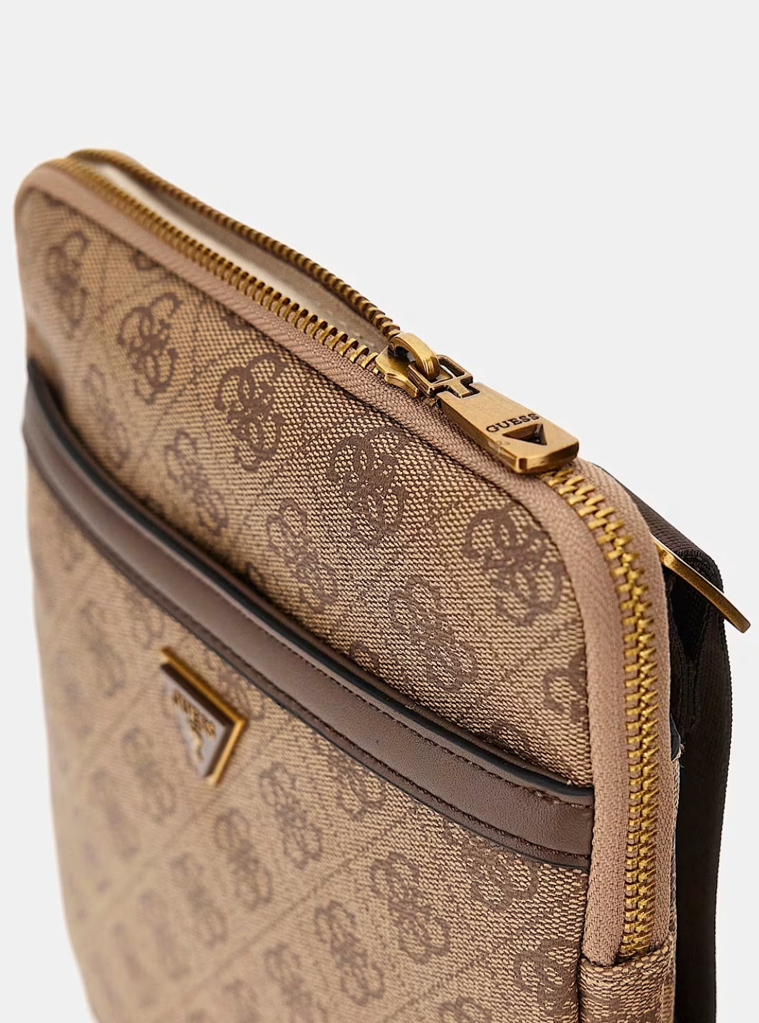 GUESS Mens Brown Logo Milano Smart Crossbody Bag HMEVZLP2223 Detail View