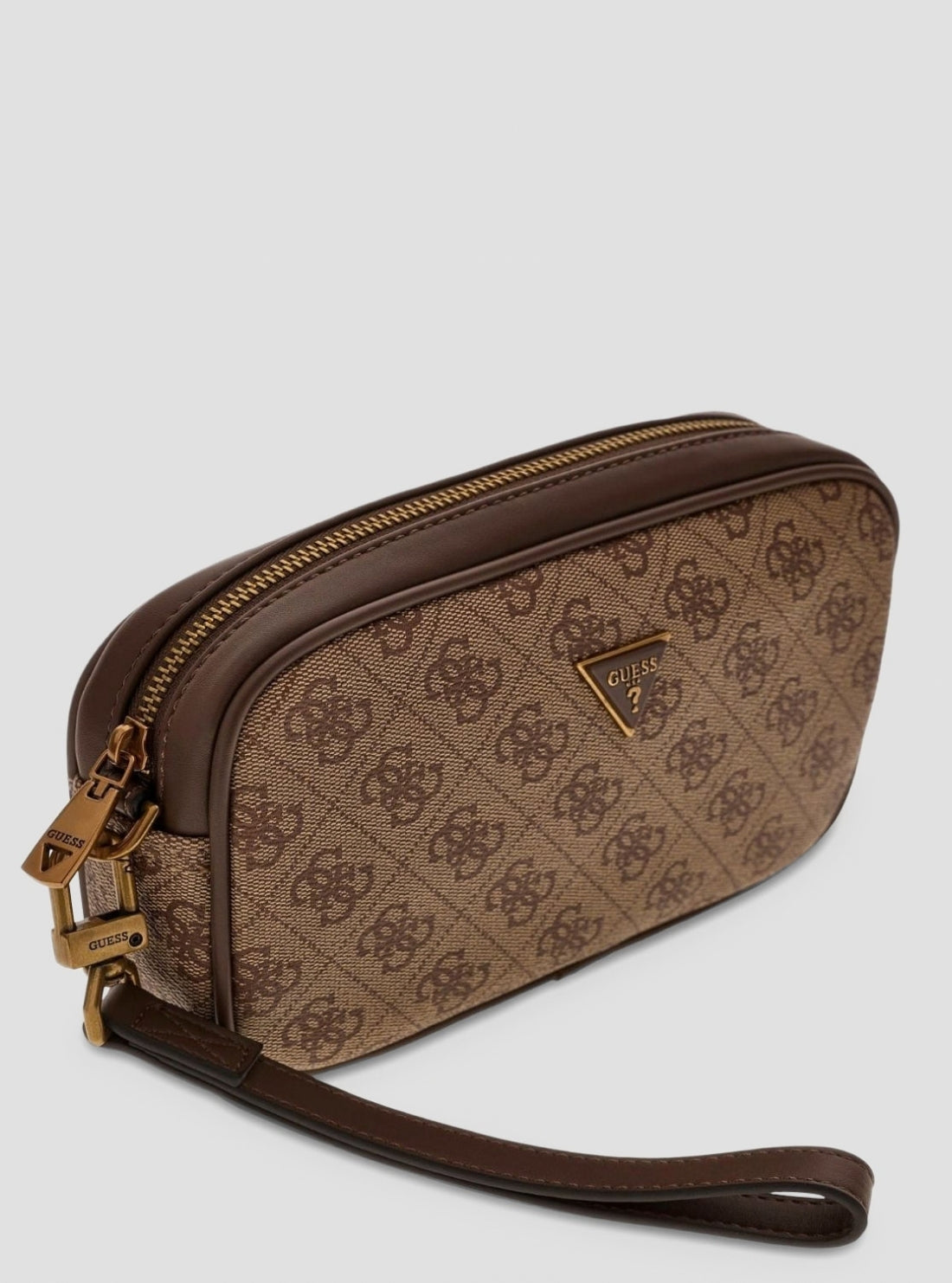 GUESS Mens Beige Brown Milano Camera Bag HMMILOP6150 Inside View