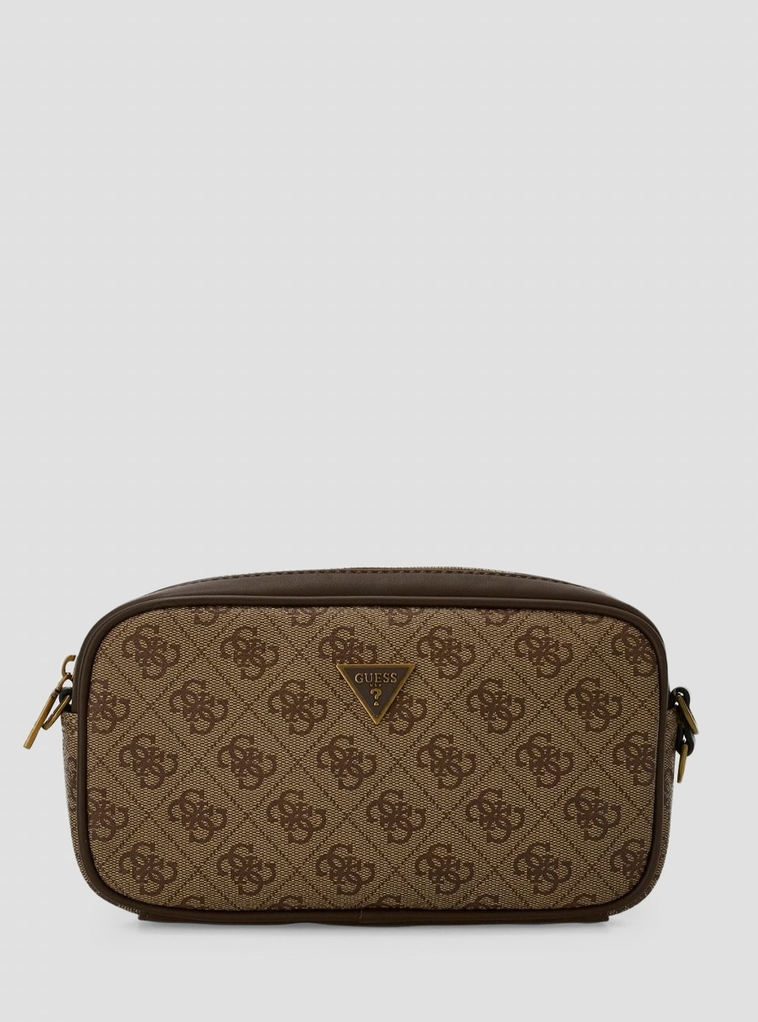 GUESS Mens Beige Brown Milano Camera Bag HMMILOP6150 Front View2