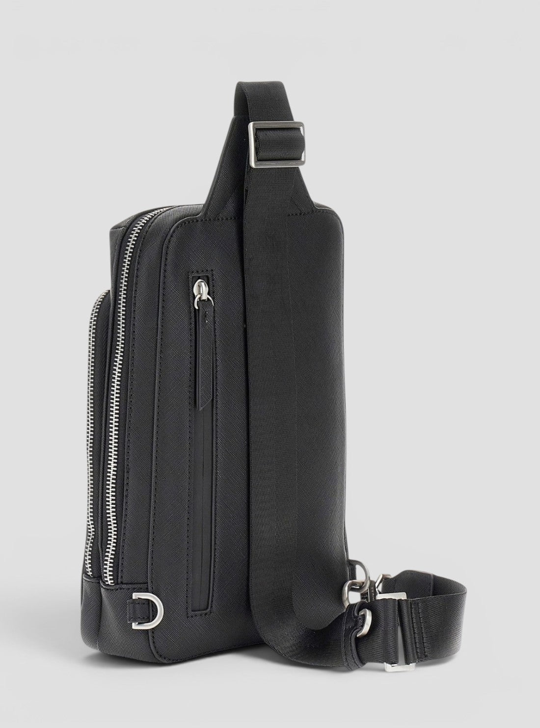 GUESS Mens Black Milano Crossover Bag HMMISAP5226 Back View