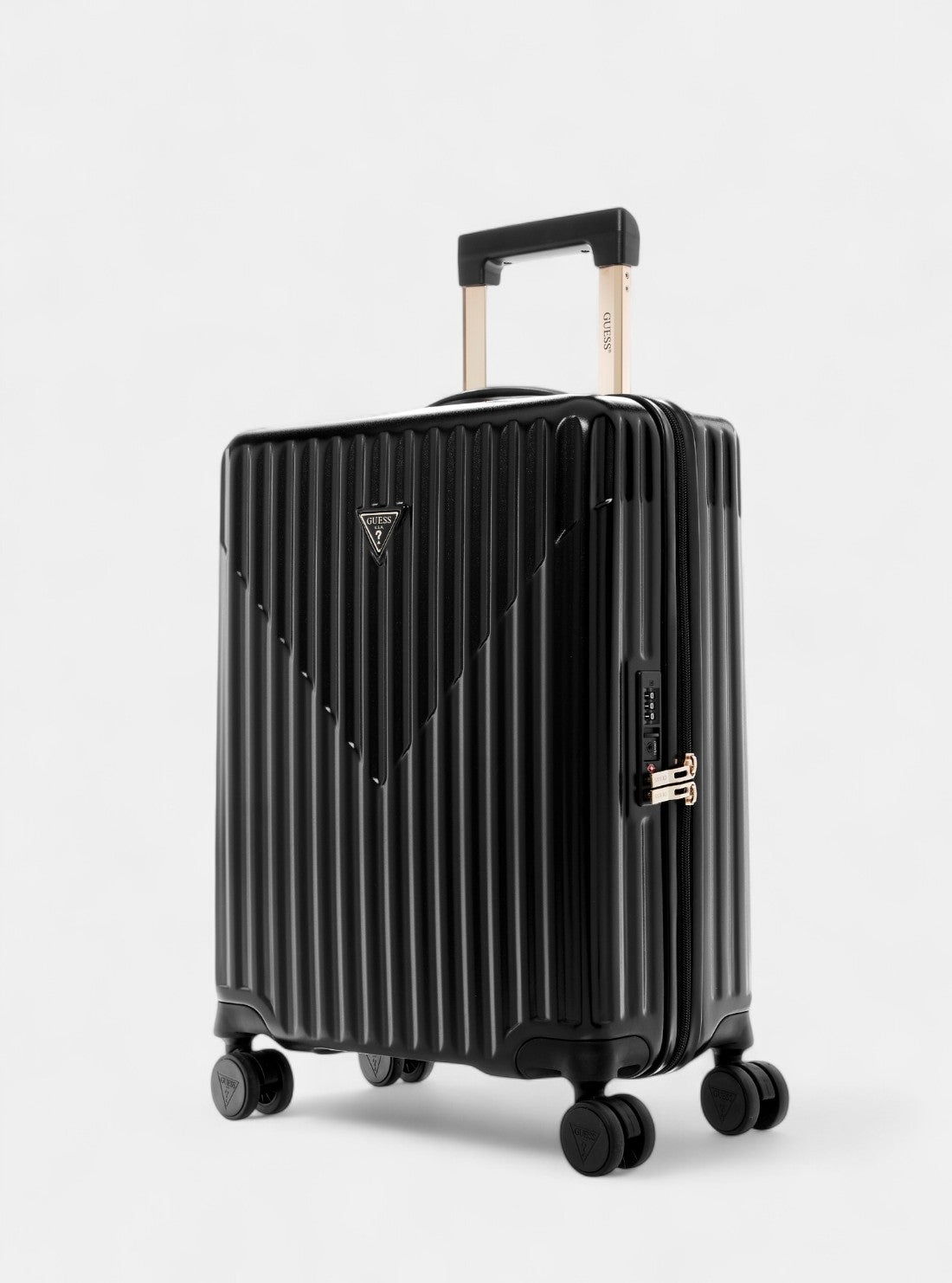 GUESS Womens Black Centennial 45cm Suitcase HN9675983 Front Side View