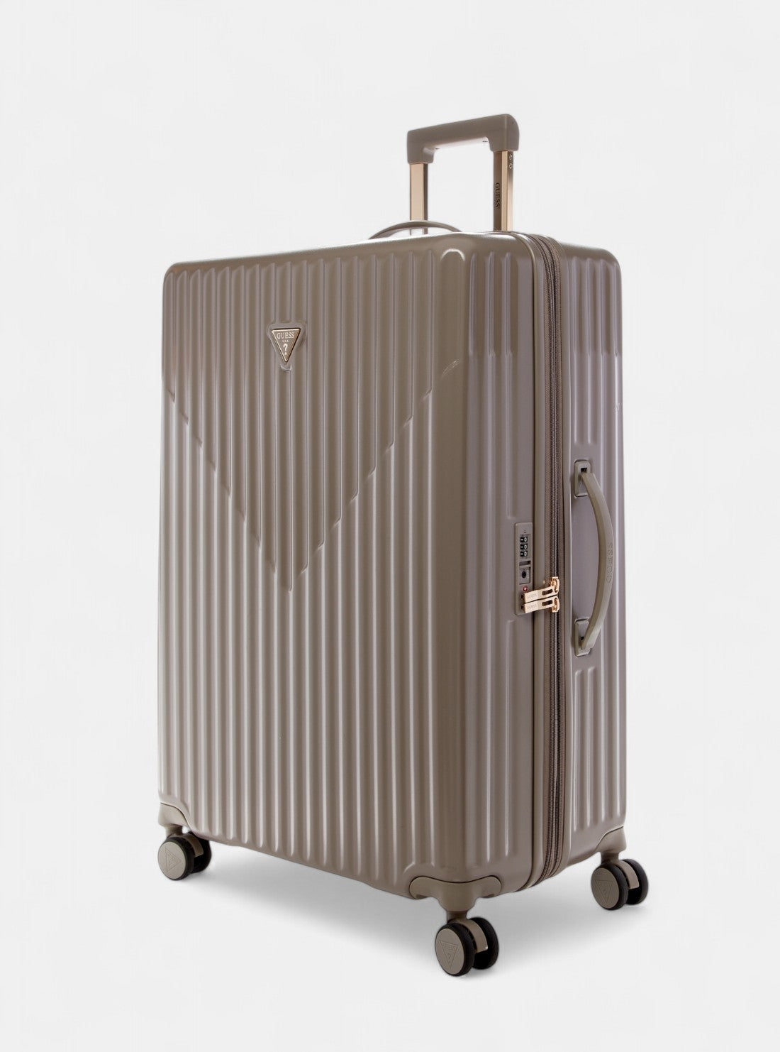 GUESS Womens Brown Centennial 71cm Suitcase HN9675988 Front Side View