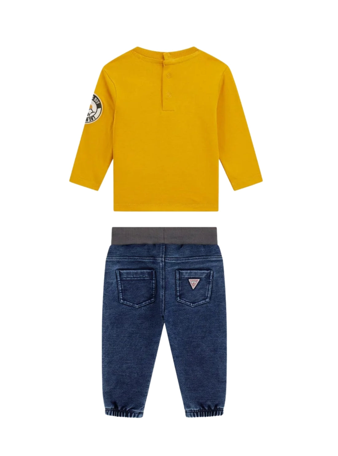 GUESS Kids Dune Gold T-Shirt and Knit Pants Set (0-18m) I5BG06I3Z14 Back View