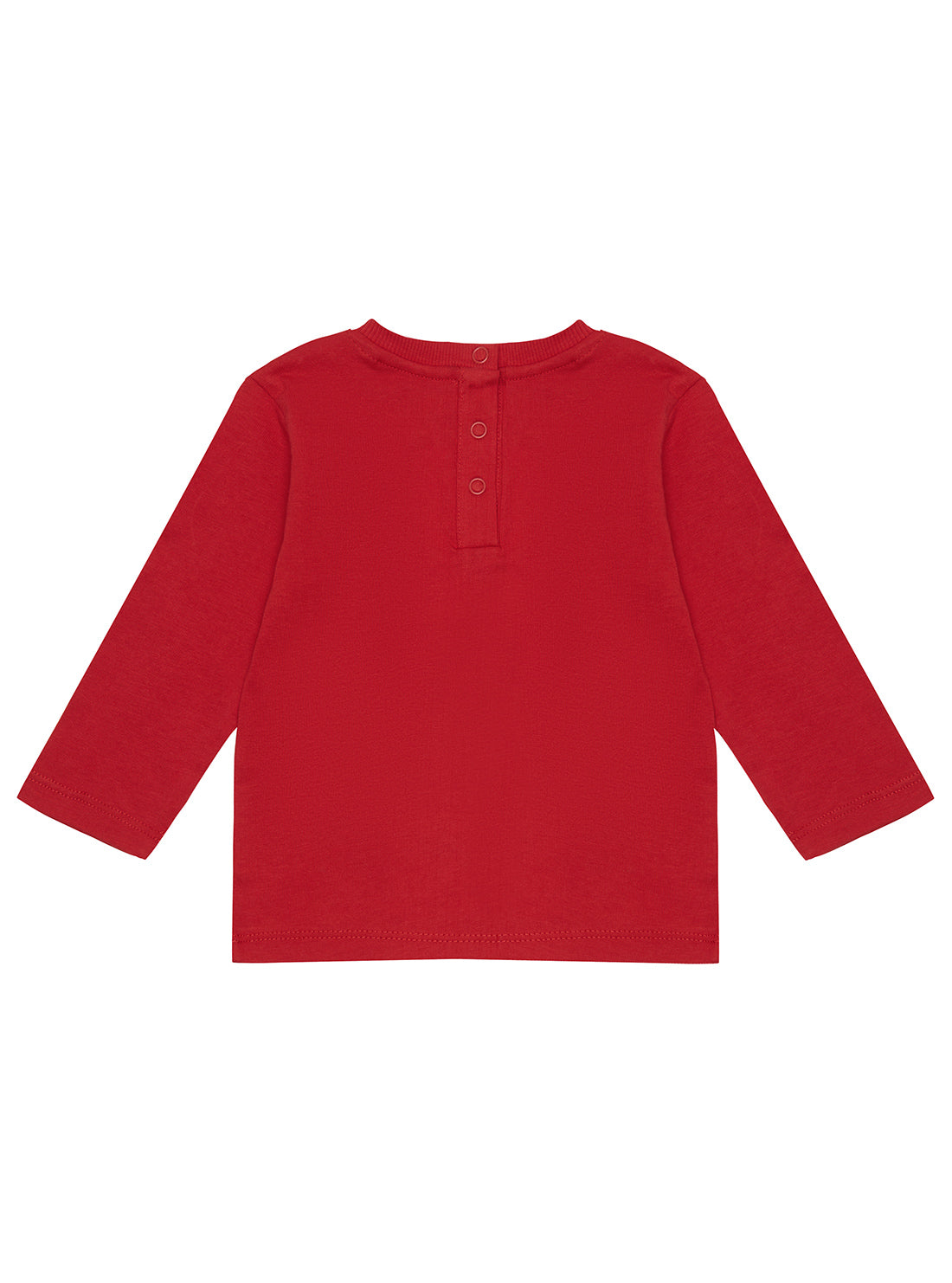 GUESS Kids Red Bear Graphic Long Sleeve T-Shirt (0–9m) I5YI02K8HM4 Back View