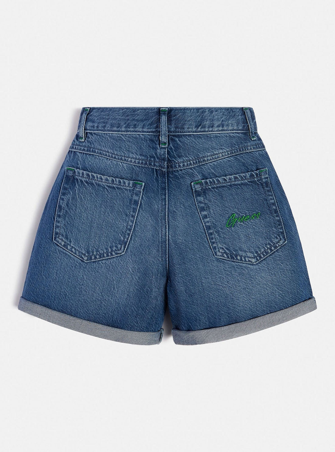 Blue Denim Shorts (7-16) | GUESS Kids | Back view