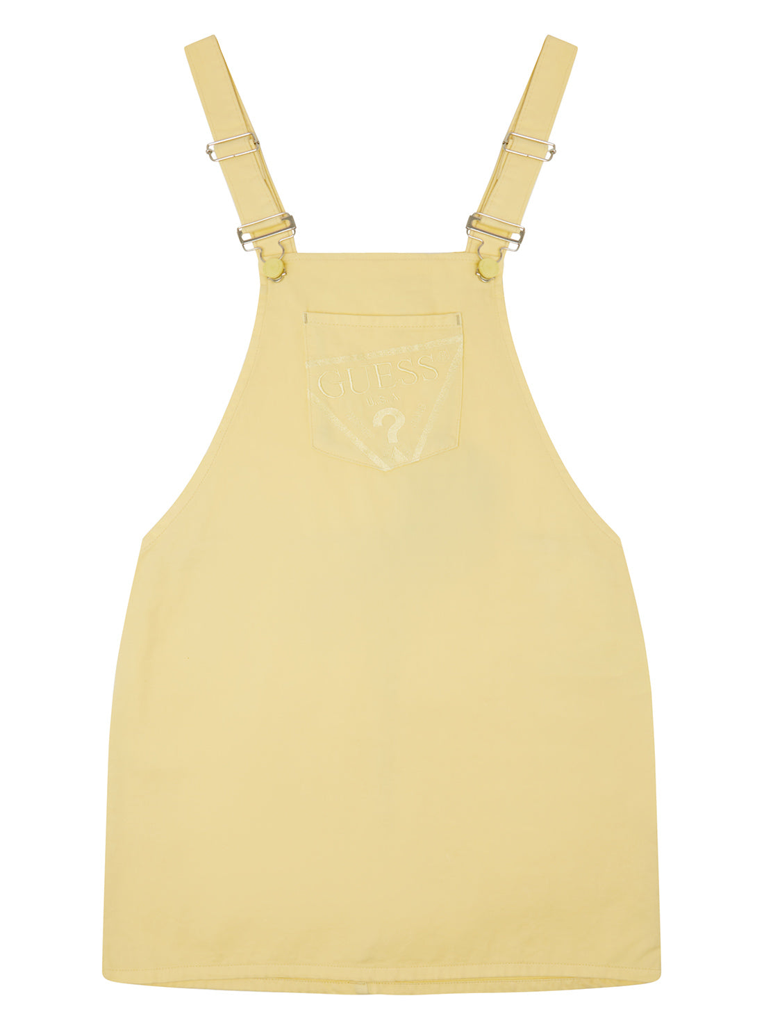 Yellow Overalls with Skirt (7-16) | GUESS Kids | front view