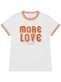 White More Love Logo T-Shirt (7-16) | GUESS Kids | front view