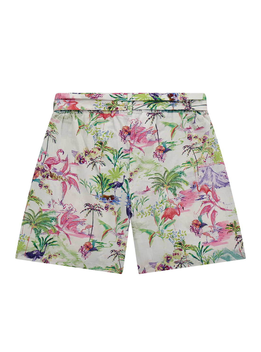 Flamingo Print Poplin Bermuda Shorts (7-16)