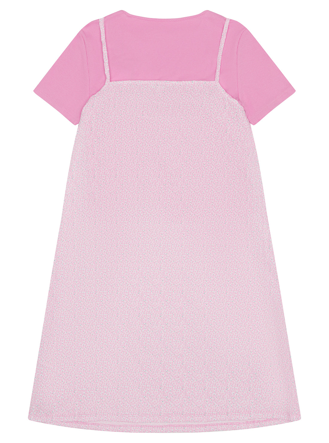 Pink T-Shirt Dress Set (7-16)