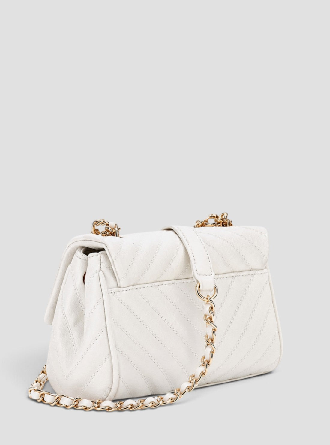 GUESS Kids White Fancy Combo Crossbody Flap Bag J4YZ45WFZL0 Back View
