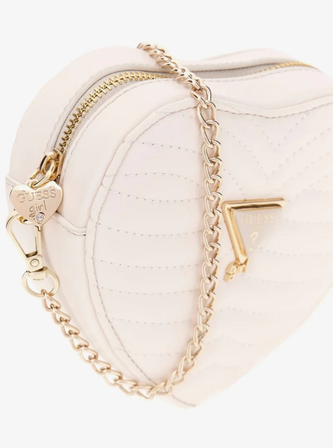 GUESS Kids White Heart Bag J5BZ12WGT10 Detail View