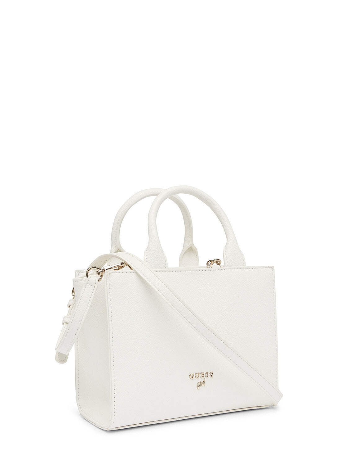 GUESS Kids White Mini Tote Bag J5GZ06WG730 Front Side View