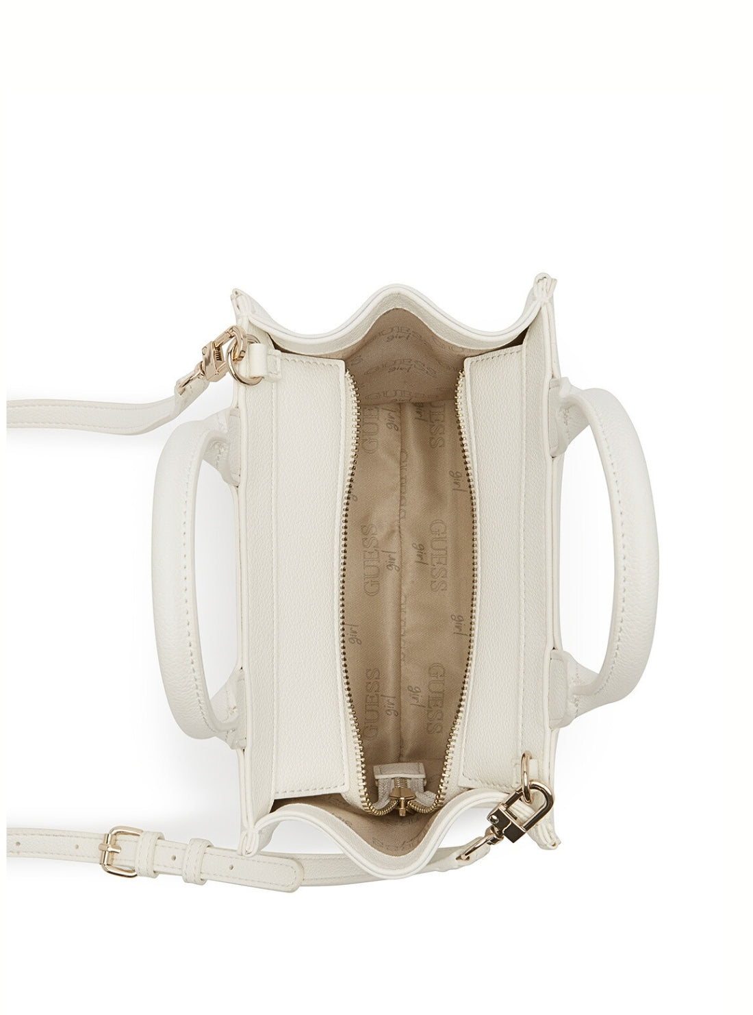 GUESS Kids White Mini Tote Bag J5GZ06WG730 Inside View