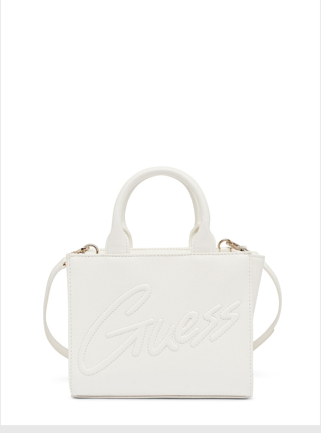 GUESS Kids White Mini Tote Bag J5GZ06WG730 Back View