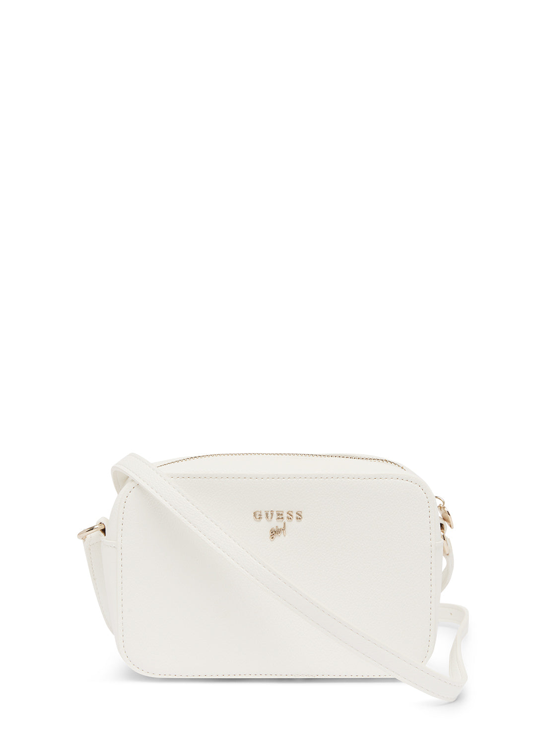 GUESS Kids White Girl Camera Crossbody J5GZ07WG730 Front View